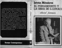 cover of the book El pensamiento y la obra de G Lukacs