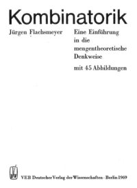 cover of the book Kombinatorik: Eine Einführung in die mengentheoretische Denkweise