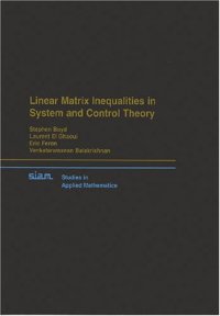 cover of the book Linear Matrix Inequalities in System and Control Theory