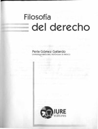 cover of the book Filosofía del derecho