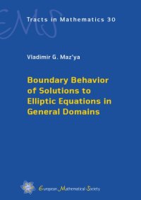 cover of the book Boundary Behavior of Solutions to Elliptic Equations in General Domains