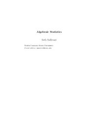 cover of the book Algebraic Statistics