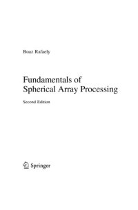 cover of the book Fundamentals of Spherical Array Processing