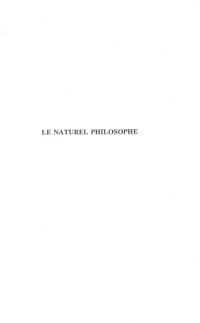 cover of the book Le Naturel Philosophe