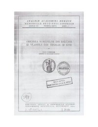 cover of the book Originea românilor din Balcani și vlahiile din Tesalia și Epir