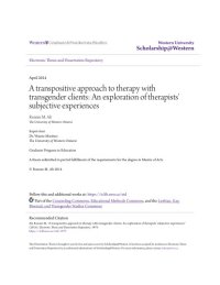 cover of the book A transpositive approach to therapy with transgender clients: An exploration of therapists’ subjective experiences