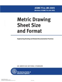 cover of the book ASME Y14.1M-2005 - Metric Drawing Sheet Size and Format