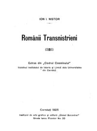 cover of the book Românii Transnistrieni