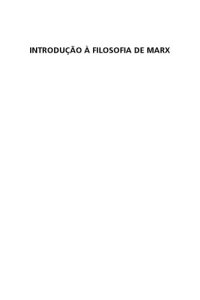 cover of the book Introdução a filosofia de Marx