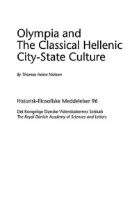 cover of the book Olympia and the Classical Hellenic City-State Culture