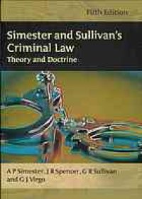 cover of the book Simester and Sullivan’s Criminal Law: Theory and Doctrine