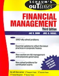 cover of the book Schaum’s outline of financial management