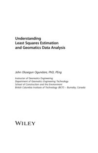 cover of the book Understanding Least Squares Estimation and Geomatics Data Analysis