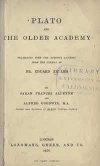 cover of the book Plato and the Older Academy