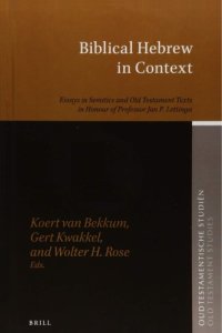 cover of the book Biblical Hebrew in Context: Essays in Semitics and Old Testament Texts in Honour of Professor Jan P. Lettinga