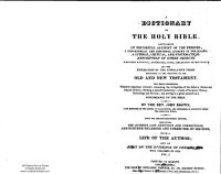 cover of the book A Dictionary of the Holy Bible (1818)