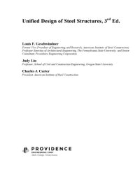 cover of the book Unified design of steel structures