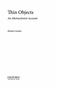cover of the book Thin Objects