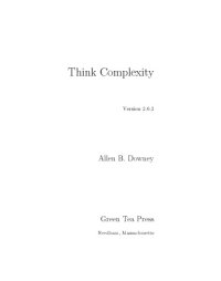 cover of the book Think Complexity. Complexity Science and Computational Modeling (version 2.6.2)