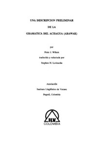 cover of the book Una descripción preliminar de la gramática del achagua