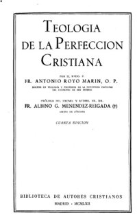 cover of the book Teología de la perfección cristiana - Tomo I