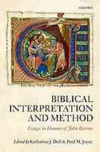 cover of the book Biblical interpretation and method : essays in honour of John Barton