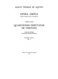 cover of the book Quaestiones disputatae de veritate