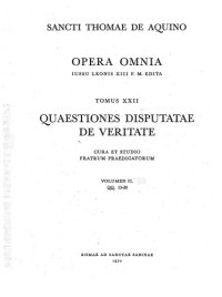 cover of the book Quaestiones disputatae de veritate