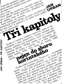 cover of the book Tři kapitoly nejen do sboru korintského