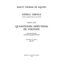 cover of the book Quaestiones disputatae de veritate