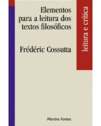 cover of the book Elementos para leitura dos textos filosóficos