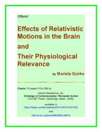 cover of the book [Chapter] Effects of Relativistic Motions in the Brain and Their Physiological Relevance