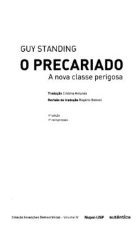 cover of the book O Precariado A Nova Classe Perigosa