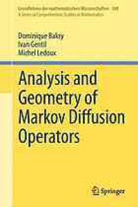 cover of the book Analysis and Geometry of Markov Diffusion Operators