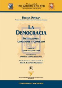 cover of the book La democracia. Instituciones, conceptos y contexto