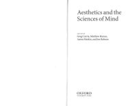 cover of the book Aesthetics and the Sciences of the Mind