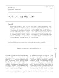 cover of the book Budistički Agnosticizam