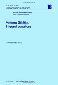 cover of the book Volterra Stieltjes-Integral Equations