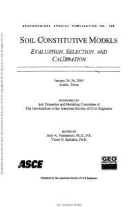 cover of the book Soil Constitutive Models Evaluation Selection And Calibration