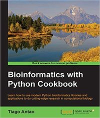 cover of the book Bioinformatics with Python Cookbook