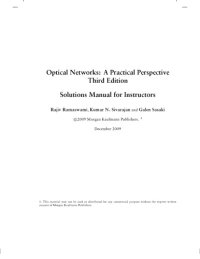 cover of the book Optical Networks: A Practical Perspective. Solutions Manual for Instructors