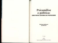 cover of the book Psicanálise e Política: Uma Nova Leitura do Populismo