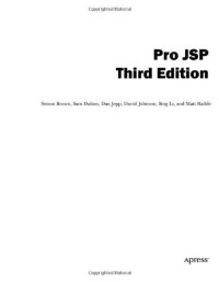 cover of the book Pro JSP