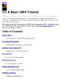 cover of the book A Basic UNIX Tutorial