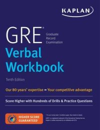 cover of the book GRE Verbal Workbook: Score Higher with Hundreds of Drills Practice Questions