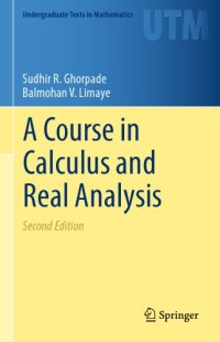 cover of the book A Course in Calculus and Real Analysis