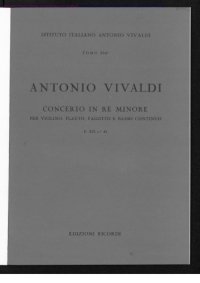 cover of the book Concerto in re minore. T. 354