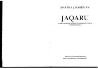 cover of the book Jaqaru: Compendio de Estructura Fonológica y Morfológica