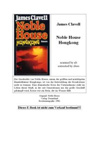 cover of the book Noble House Hongkong