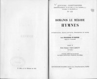 cover of the book Romanos le Mélode : Hymnes IX-XX, tome II